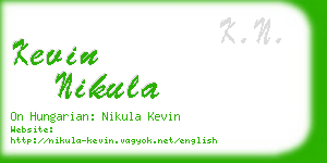 kevin nikula business card